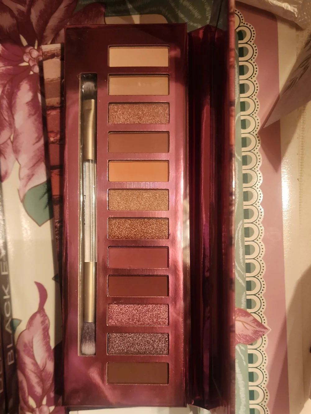 NAK Cherry Eyeshadow Palette - Pink & Rose Gold Accents/Smokey Eye/ Desert Oasis